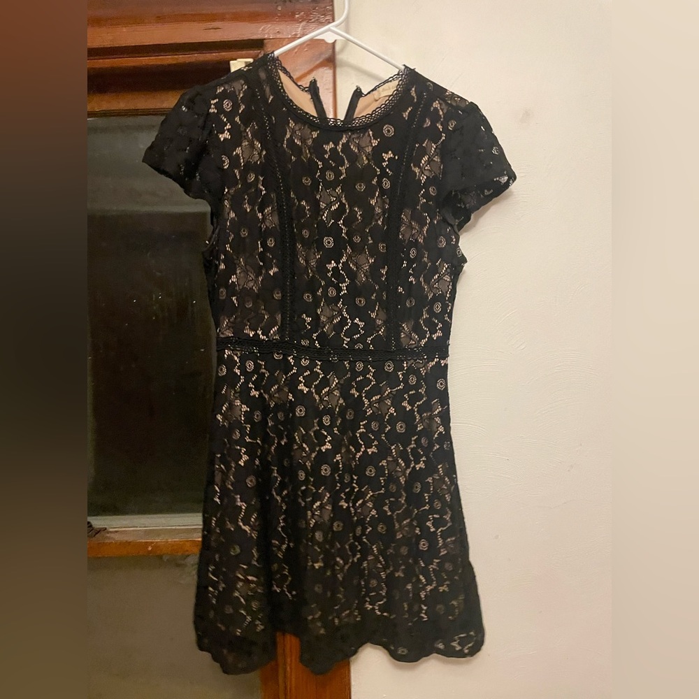 Altar’d State Black Floral Lace Dress